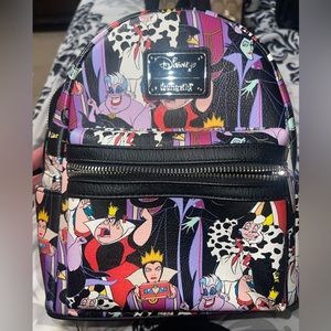 Villians loungefly backpack with wallet